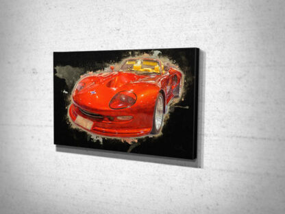 Red Marcos Mantis Car Digital Art Canvas Print