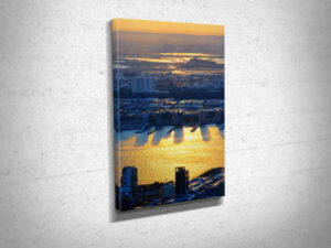 Sunset over the Hudson River Portrait Canvas Print Sunset over the Hudson River Portrait Canvas Print