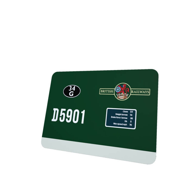 Class 23 D5901 BR Green data panel metal sign