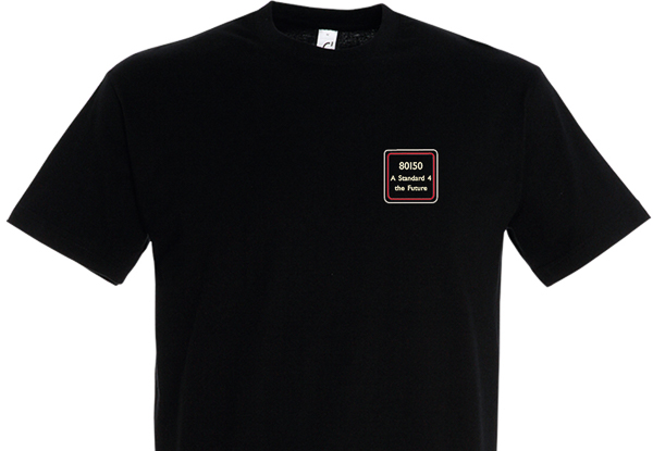 80150 Black T-Shirt 80150 embroidered T-shirt