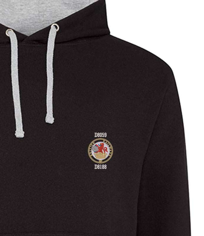 Class 20 Lion and Wheel Black heather Hoodie Class 20 Lion and Wheel Black heather Hoodie