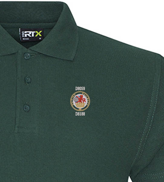 Class 20 Lion and Wheel Bottle Green polo