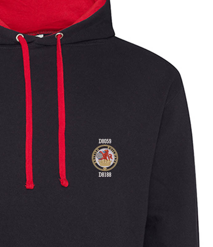 Class 20 Lion and Wheel navy red Hoodie Class 20 Lion and Wheel navy red Hoodie
