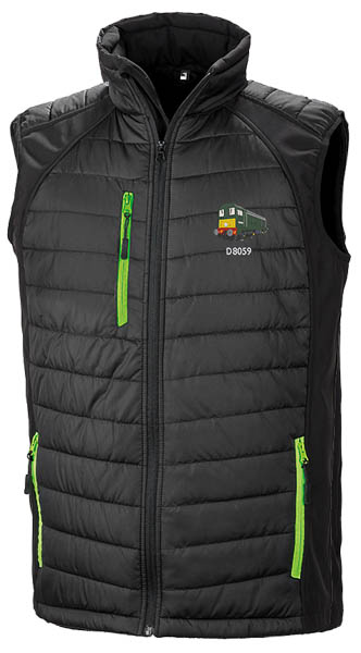 D8059 Black Green Body Warmer