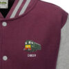 D8059 burgundy heather Varsity Jacket D8059 burgundy heather Varsity Jacket