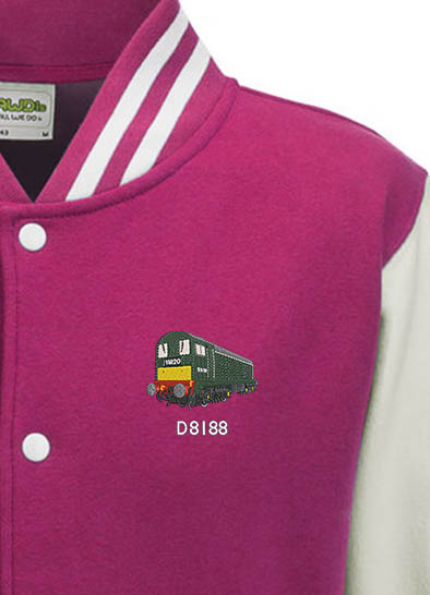 D8188 Pink White Varsity Jacket D8188 Pink White Varsity Jacket
