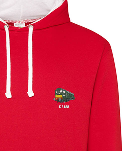 D8188 Red White Hoodie D8188 Red White Hoodie