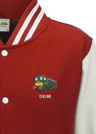 D8188 Red White Varsity Jacket D8188 Red White Varsity Jacket