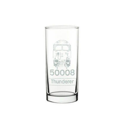 50008 front number and name pint beer glass