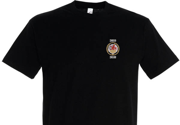 Class 20 Lion and Wheel Black T-Shirt Class 20 Lion and Wheel Black T-Shirt