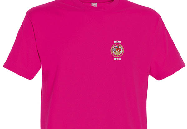 Class 20 Lion and Wheel Dark Pink T-Shirt Class 20 Lion and Wheel Dark Pink T-Shirt