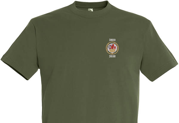 Class 20 Lion and Wheel Mil Green T-Shirt Class 20 Lion and Wheel Mil Green T-Shirt