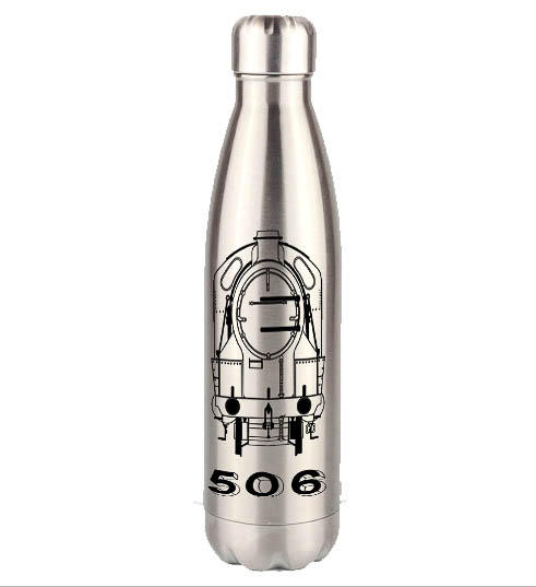 506 Front Silver Bowling Pin Water Bottle