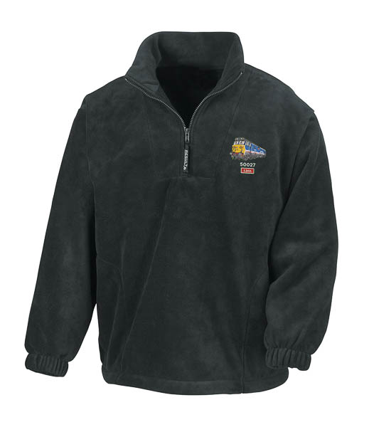 50027 Black Zip Neck Fleece