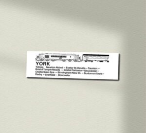 Plymouth - York Window Label with Class 46 Plymouth - York Window Label with Class 46