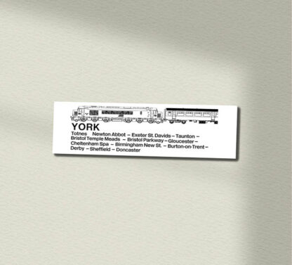 Plymouth - York Window Label with Class 46