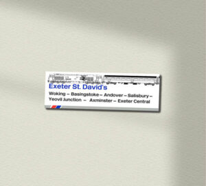 Waterloo - Exeter Window Label with Class 50 Waterloo - Exeter Window Label with Class 50