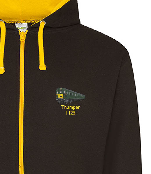 Black and Yellow 1125 zipped hoodie Black and Yellow 1125 zipped hoodie