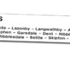 Carlisle - Leeds S+C window label Carlisle - Leeds S+C window label