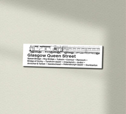 Fort William - Glasgow Window Label with Class 26