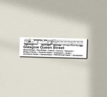 Fort William - Glasgow Window Label with Class 27