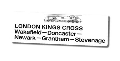 Leeds - Kings Cross Window Label with Class GNER 89