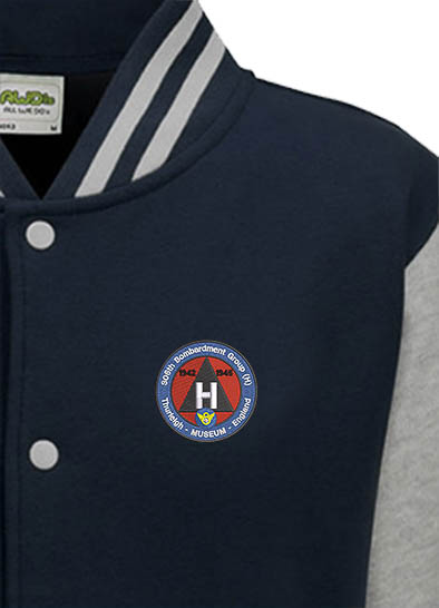 306 BG Museum Navy Blue and Heather Grey Varsity Jacket 306 BG Museum Navy Blue and Heather Grey Varsity Jacket