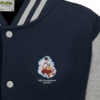 368 BS Navy Blue and Heather Grey Varsity Jacket 368 BS Navy Blue and Heather Grey Varsity Jacket