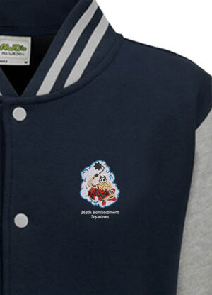 368 BS Navy Blue and Heather Grey Varsity Jacket 368 BS Navy Blue and Heather Grey Varsity Jacket