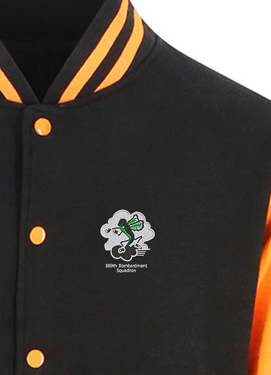 369 BS Black and Orange Varsity Jacket 369 BS Black and Orange Varsity Jacket