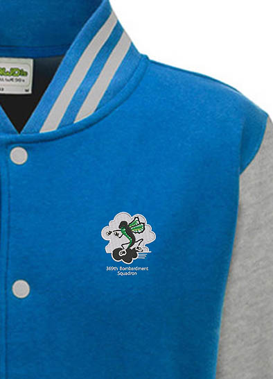 369 BS Sapphire Blue and Heather Grey Varsity Jacket 369 BS Sapphire Blue and Heather Grey Varsity Jacket
