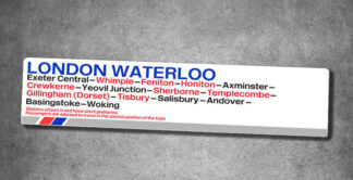 Exeter - Waterloo stopper Window Label No Loco Sign