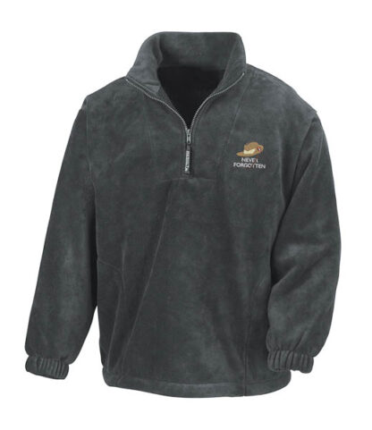 Grey Zip Neck Fleece Never Forgotten v6