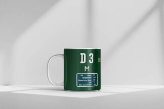 10oz - Class 44 D3 BR Green Mug Left 1