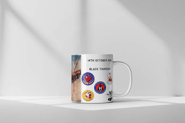 10oz - Durham Ceramic Mug Black thursday v3 Mug Right 1