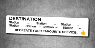 Custom Destination Carriage Window Label Sign No Loco