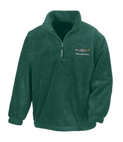 P51B WR-Z 354th FS Forest Green Zip Neck Fleece