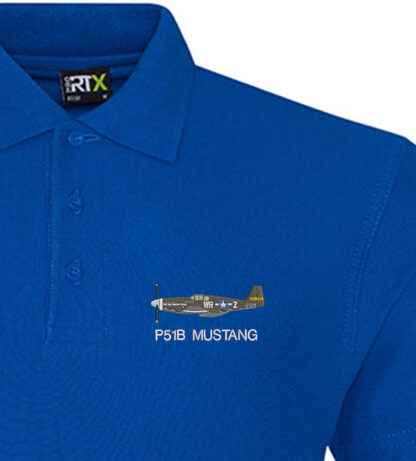 P51B WR-Z 354th FS Royal Blue Polo