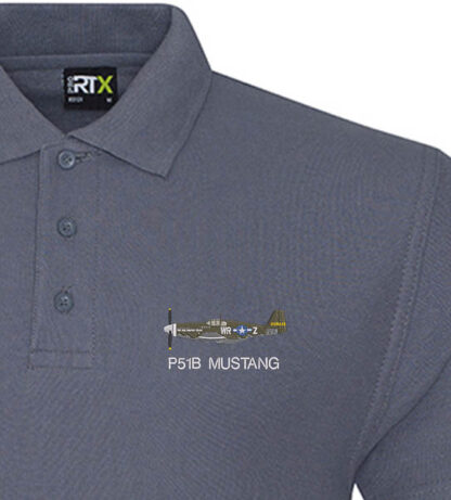 P51B WR-Z 354th FS Seal Grey Polo