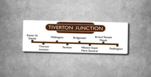 Tiverton Junction British Rail Totem 400 x 140 Sign