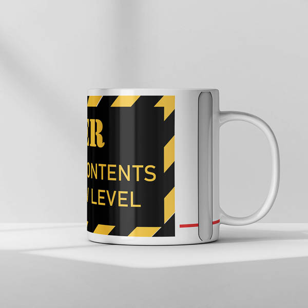 10oz - Durham Ceramic Danger Marker Mug Mug Right 10oz - Durham Ceramic Danger Marker Mug Mug Right