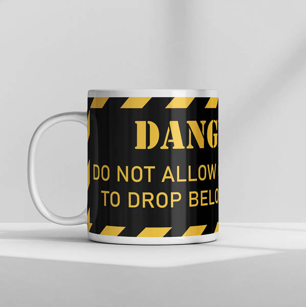 10oz - Durham Ceramic Danger Marker Mug Mug 10oz - Durham Ceramic Danger Marker Mug Mug
