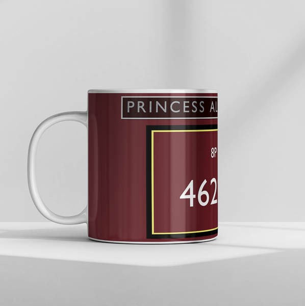 46224 BR Lined Crimson Mug 46224 BR Lined Crimson Mug