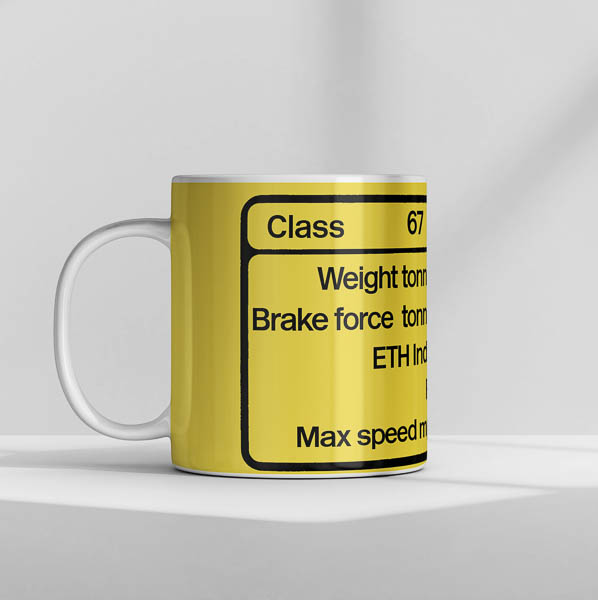 Colas Class 67 Data Panel Mug Mug Colas Class 67 Data Panel Mug Mug
