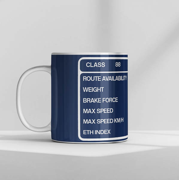 DRS Class 88 Data Panel Mug Mug DRS Class 88 Data Panel Mug Mug