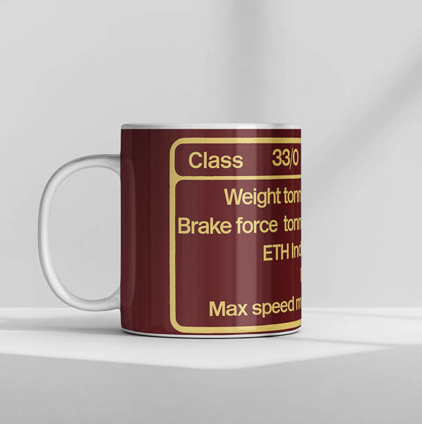 WCR Class 33 Data Panel Mug Mug WCR Class 33 Data Panel Mug Mug
