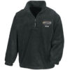 58016 Coal Black Zip Neck Fleece
