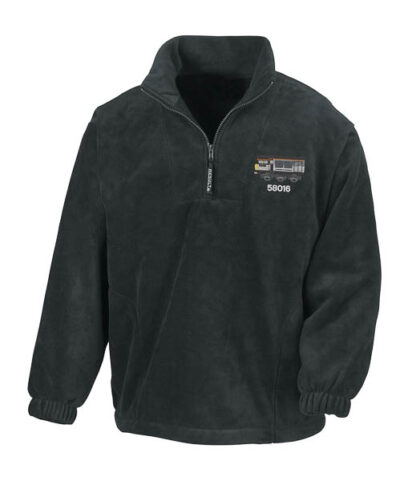 58016 Coal Black Zip Neck Fleece