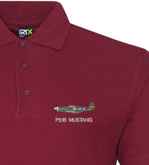 P51B WR-Z 354th FS Burgundy Polo P51B WR-Z 354th FS Burgundy Polo