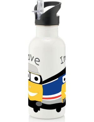 Dave n Indy White Water bottles with straw